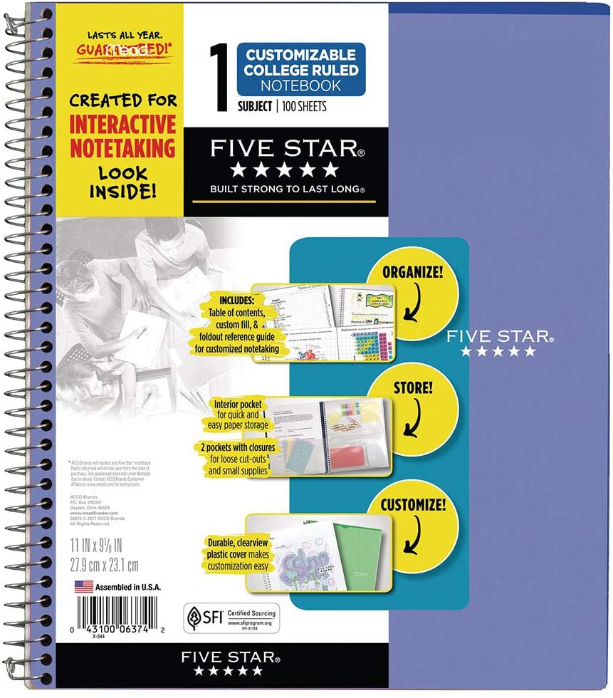 Five Star Coil Notebook - 100 Sheets - Image 1